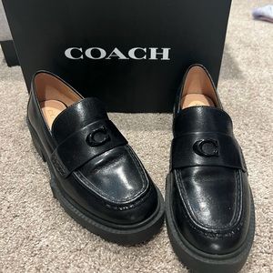 Coach Leah Leather Loafers.  Excellent condition, only won’t a couple times.